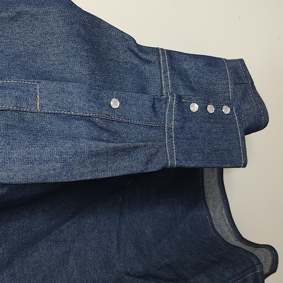 BB Brand Denim Welding Workwear Shirt 3XL pearl snap - Picture 3 of 8